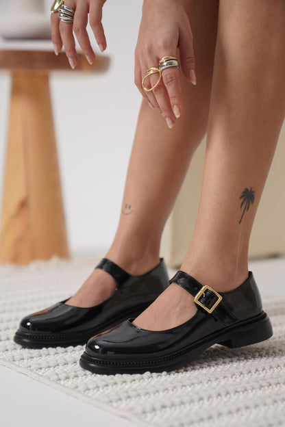 Yokox Siyah Rugan Oxford Ayakkabı